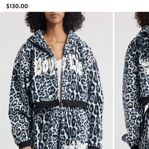 Leopard Print Hooded Jacket and pants set Boys Lie NWT